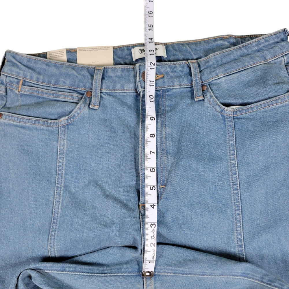 Wrangler Retro Bailey Trouser Women 33x34 Blue Denim High Rise Flare Leg Western - Picture 9 of 10